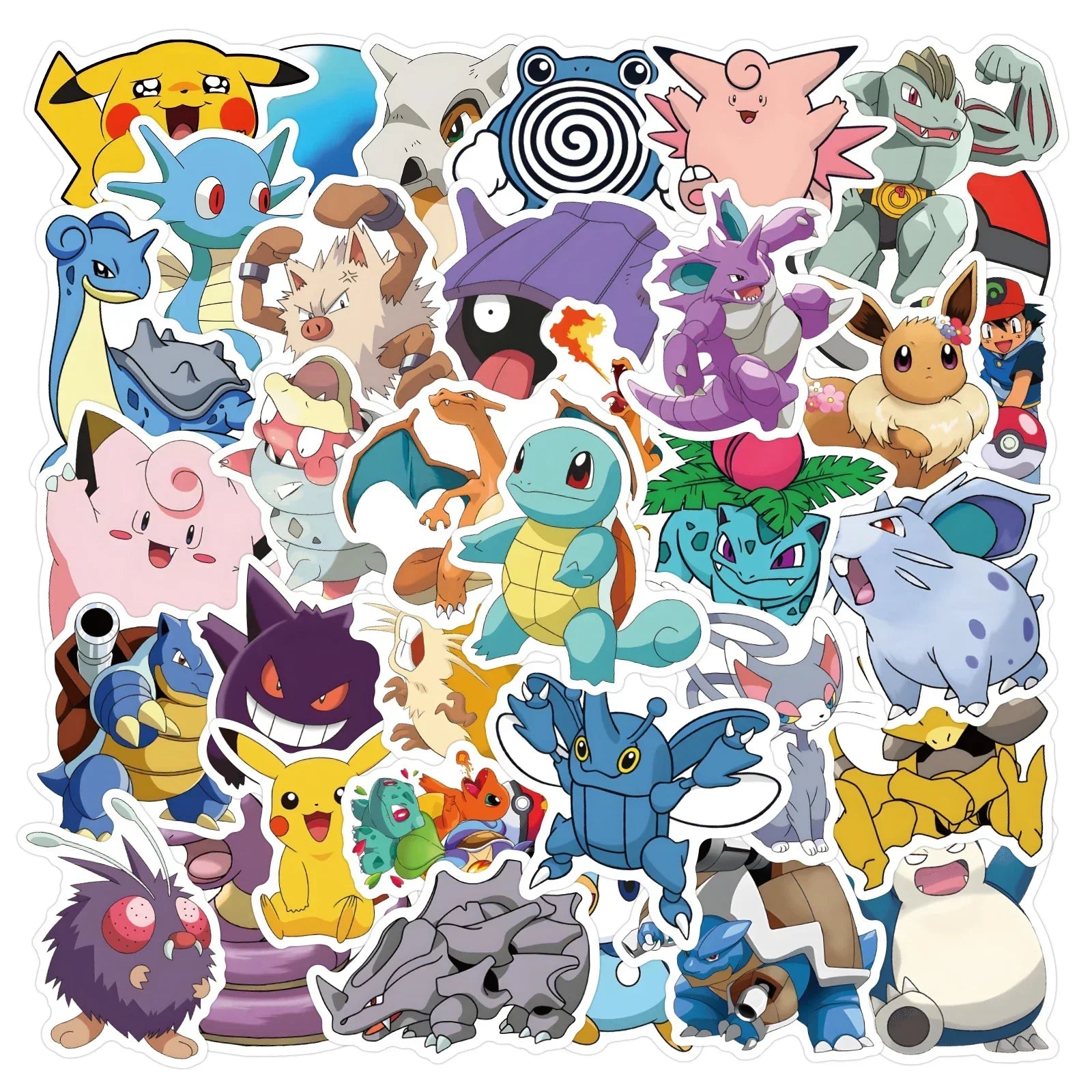 Neon Pokémon Stickers – Waterproof Anime Decals - Image 17