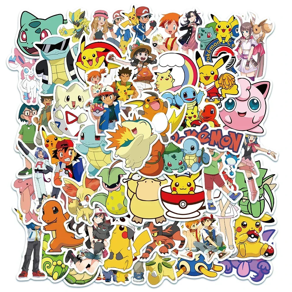 Neon Pokémon Stickers – Waterproof Anime Decals - Image 16