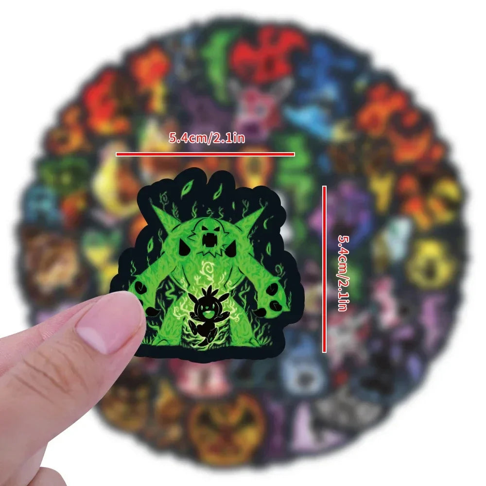 Neon Pokémon Stickers – Waterproof Anime Decals - Image 3