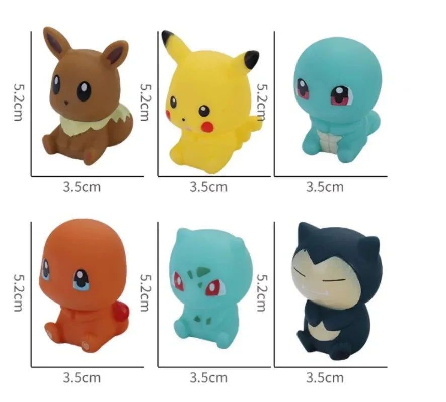 6Pcs Pokémon Pikachu Bath Toy Set - Image 4